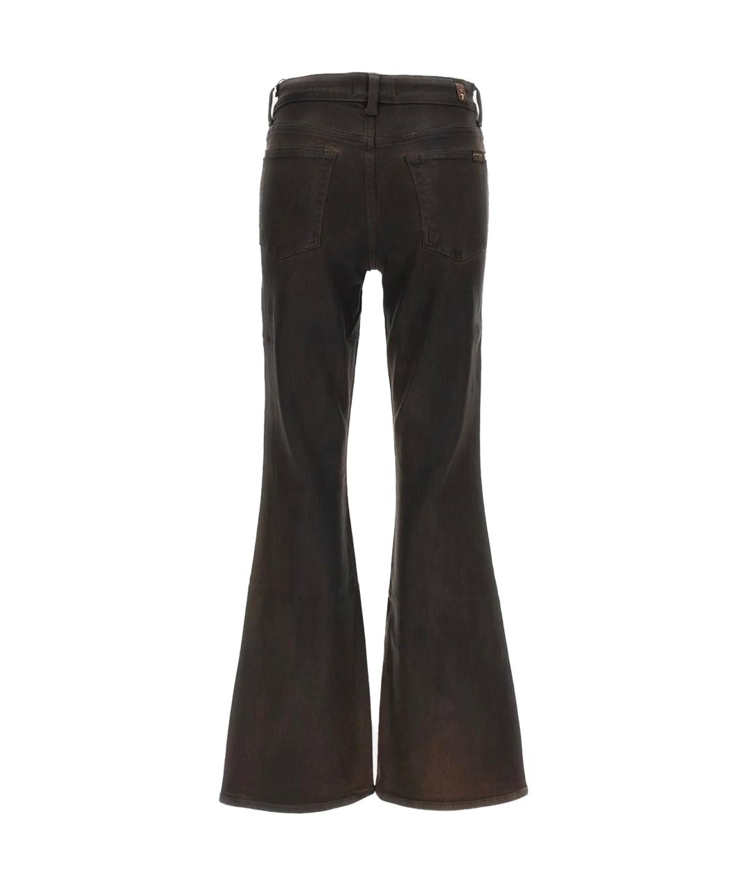 7 FOR ALL MANKIND Коралловые хлопко-эластановые прямые джинсы, фото 2