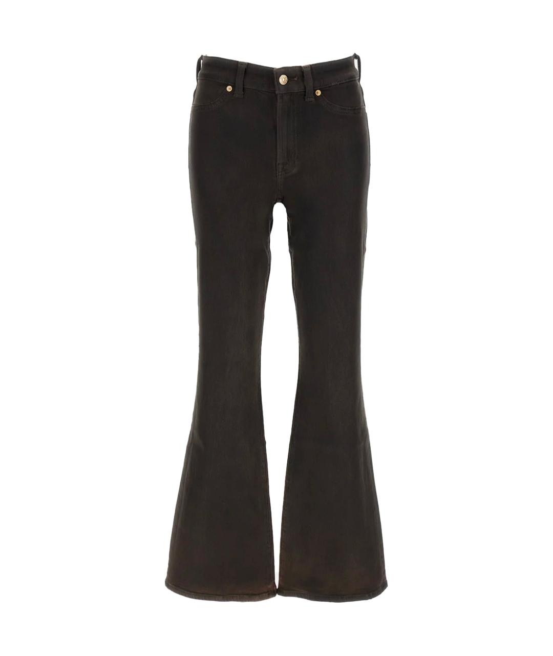 7 FOR ALL MANKIND Коралловые хлопко-эластановые прямые джинсы, фото 1