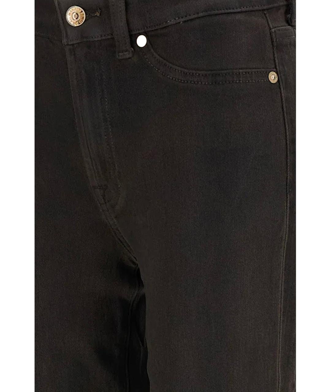 7 FOR ALL MANKIND Коралловые хлопко-эластановые прямые джинсы, фото 3