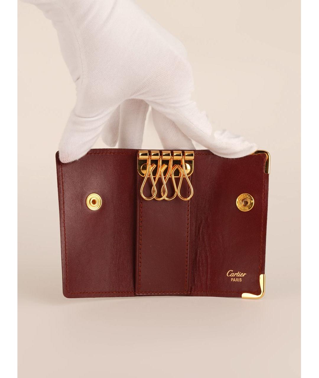 CARTIER Бордовая ключница, фото 7