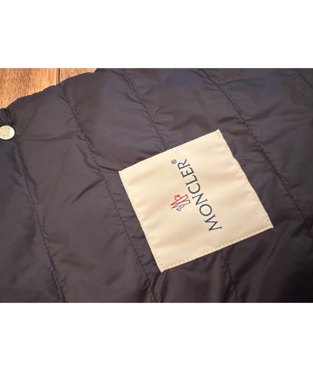 MONCLER Черная полиэстеровая куртка, фото 6