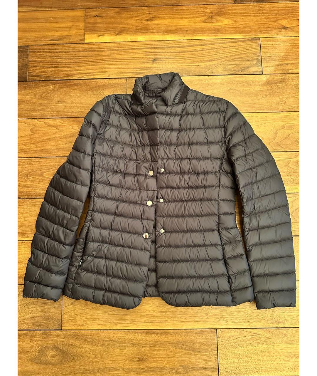 MONCLER Черная полиэстеровая куртка, фото 7