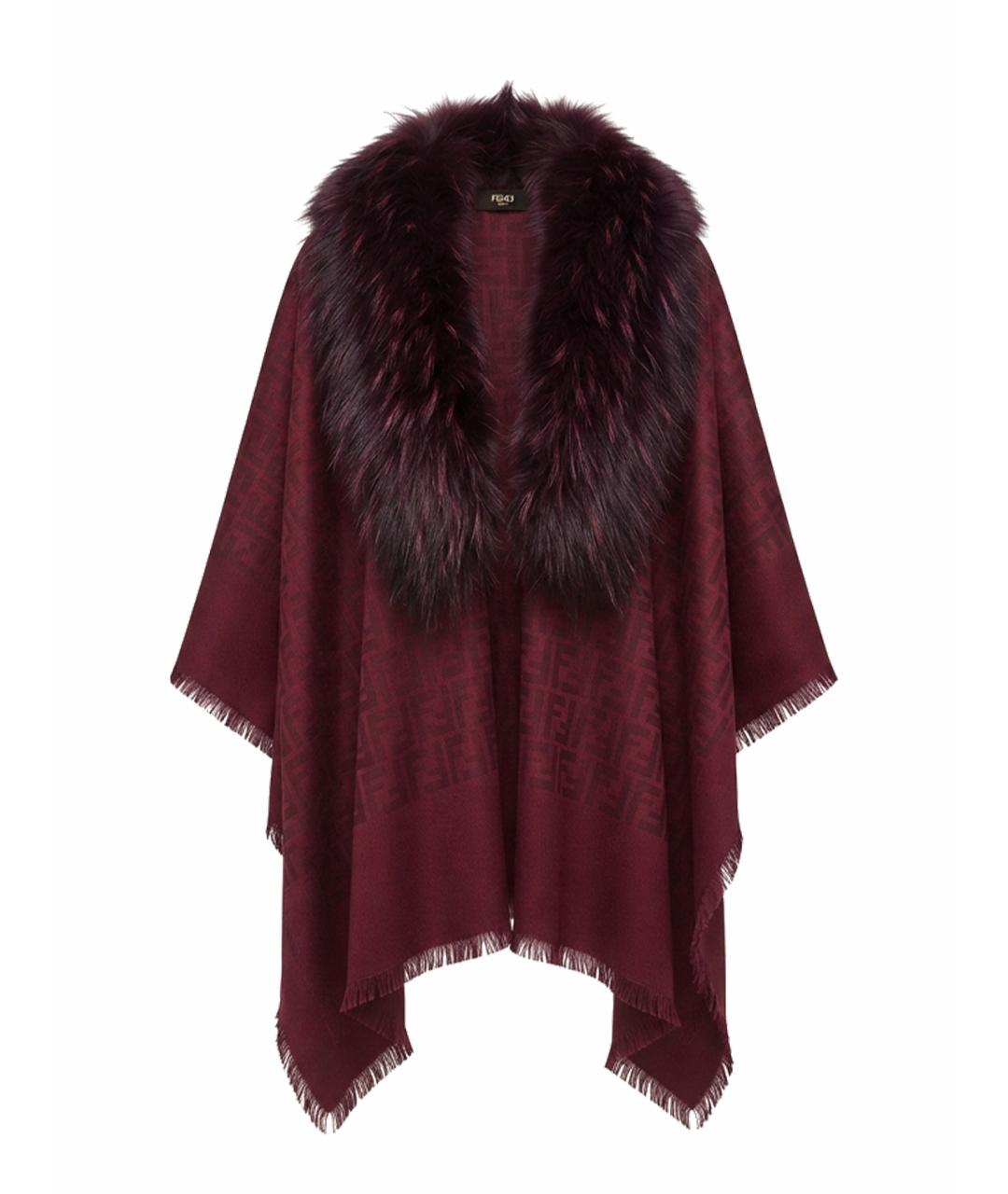FENDI Бордовый платок, фото 1