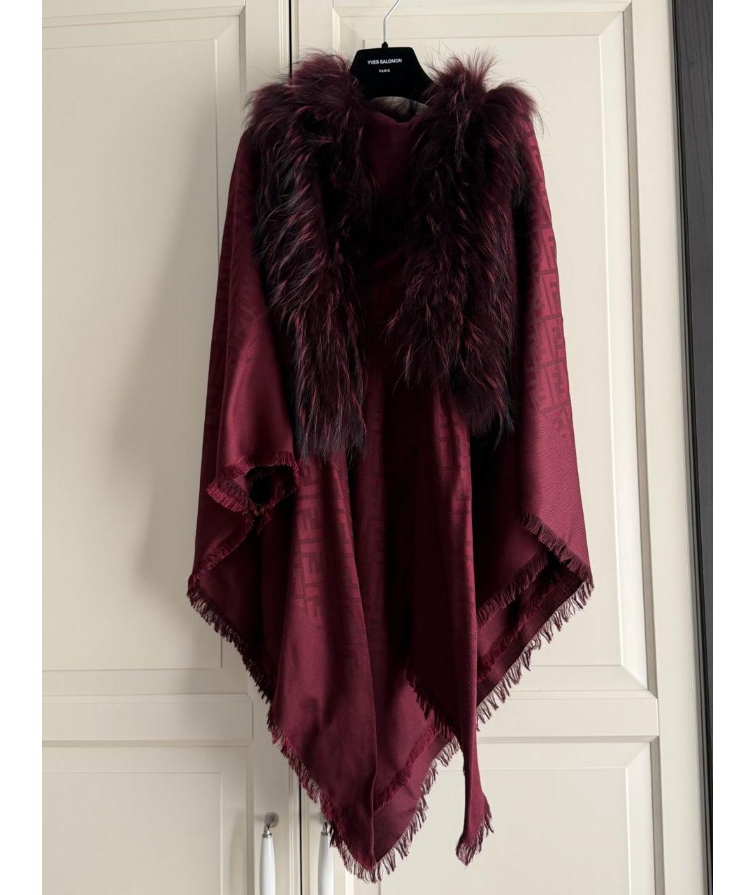 FENDI Бордовый платок, фото 7