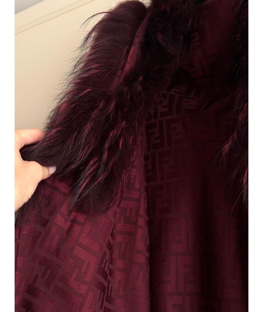 FENDI Бордовый платок, фото 5