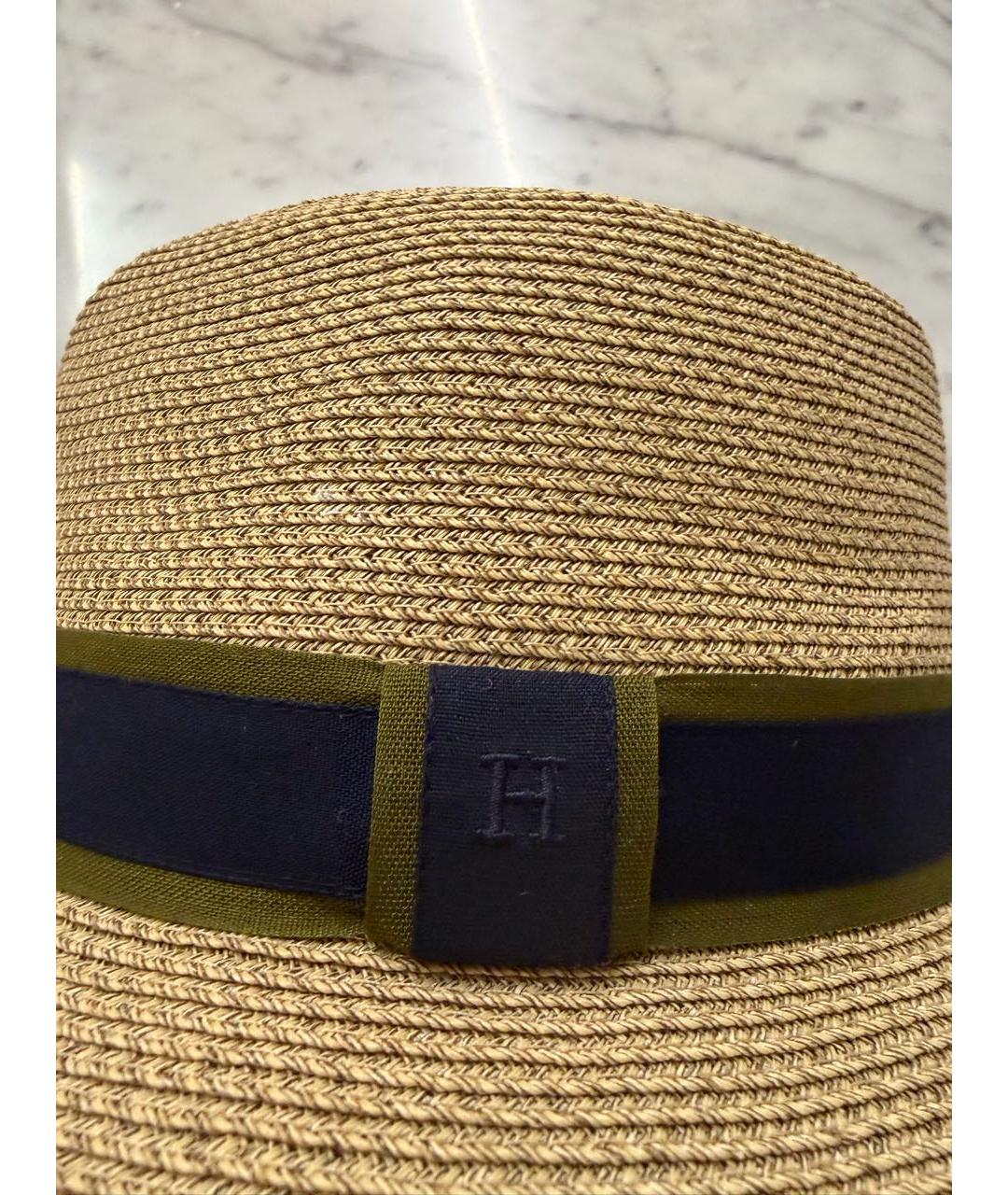 HERMES Бежевая хлопковая шляпа, фото 3