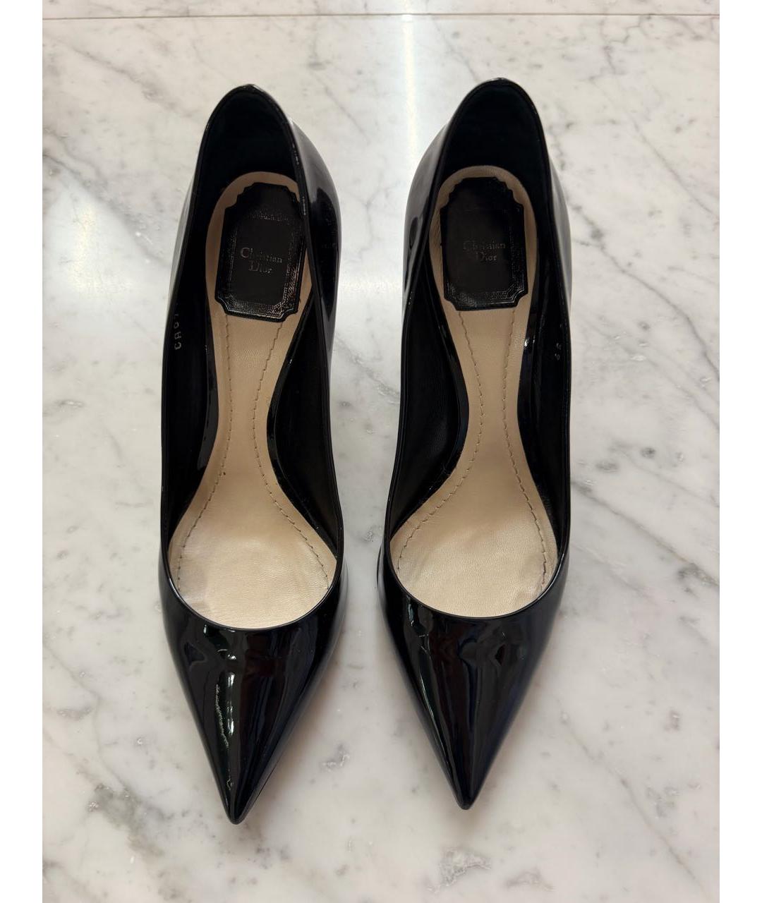 CHRISTIAN DIOR Черные туфли из лакированной кожи, фото 2