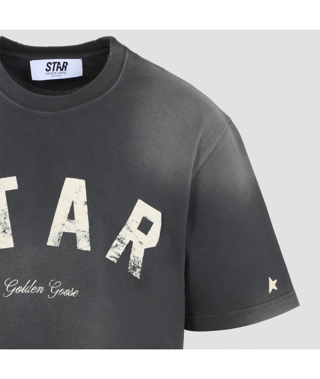 GOLDEN GOOSE Серая хлопковая футболка, фото 3