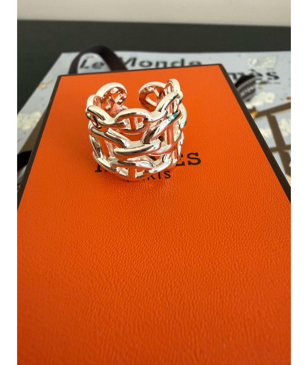 HERMES Серебряное серебряное кольцо, фото 8
