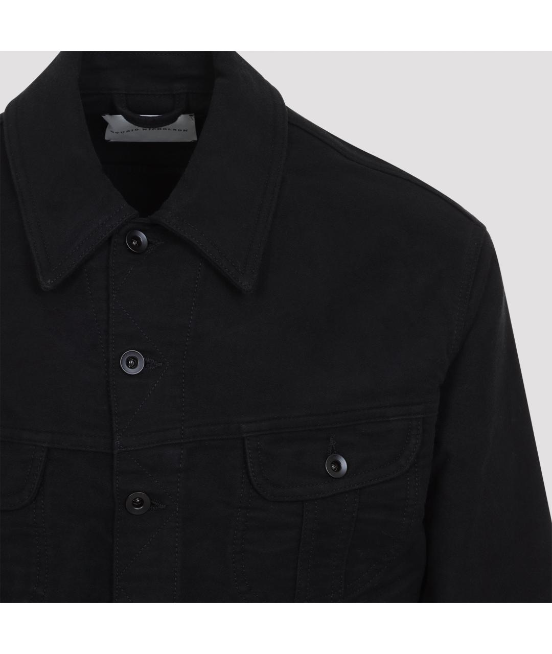 STUDIO NICHOLSON Черная хлопковая куртка, фото 3