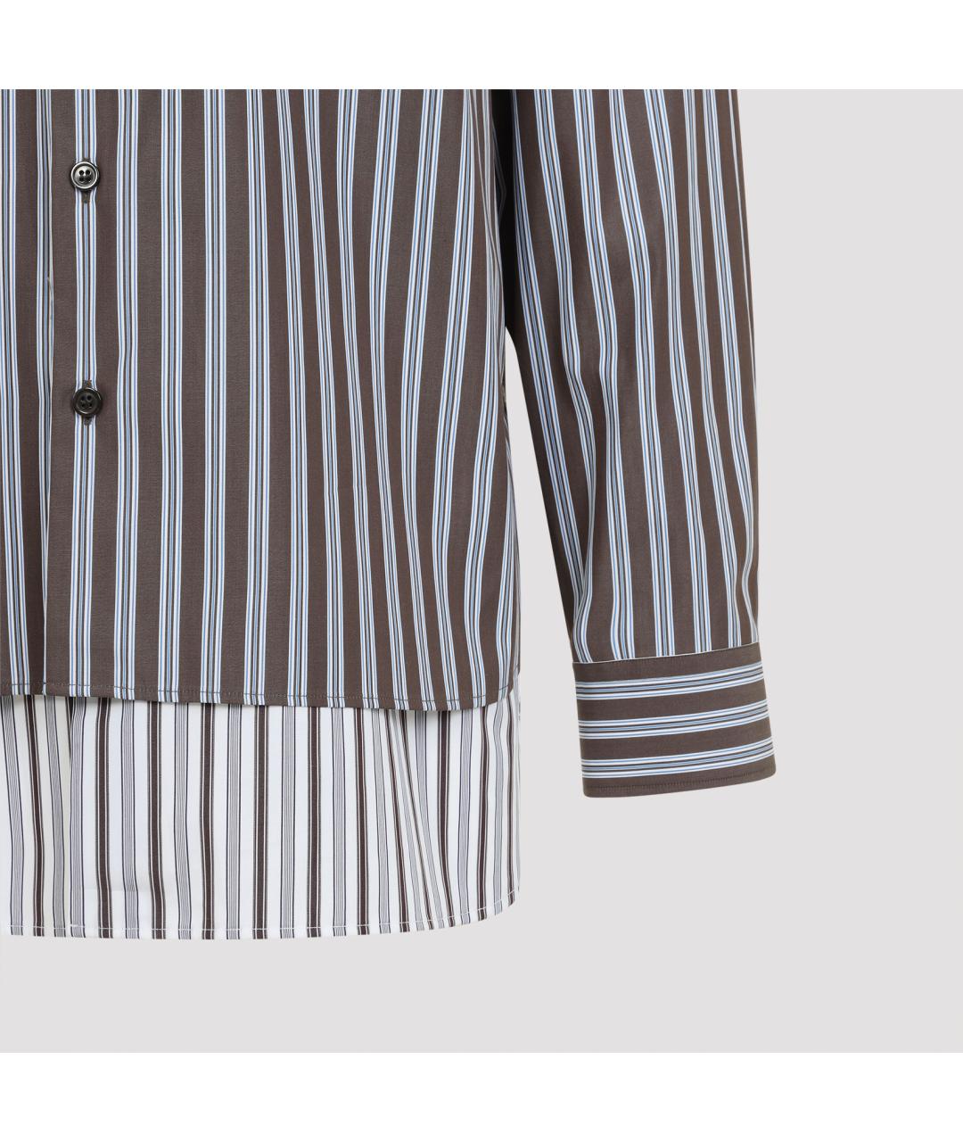 DRIES VAN NOTEN Коричневая хлопковая кэжуал рубашка, фото 2