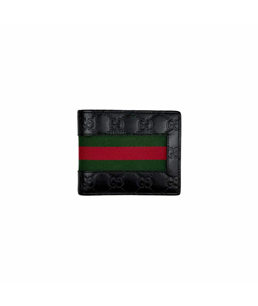 GUCCI Черный кожаный кошелек, фото 4