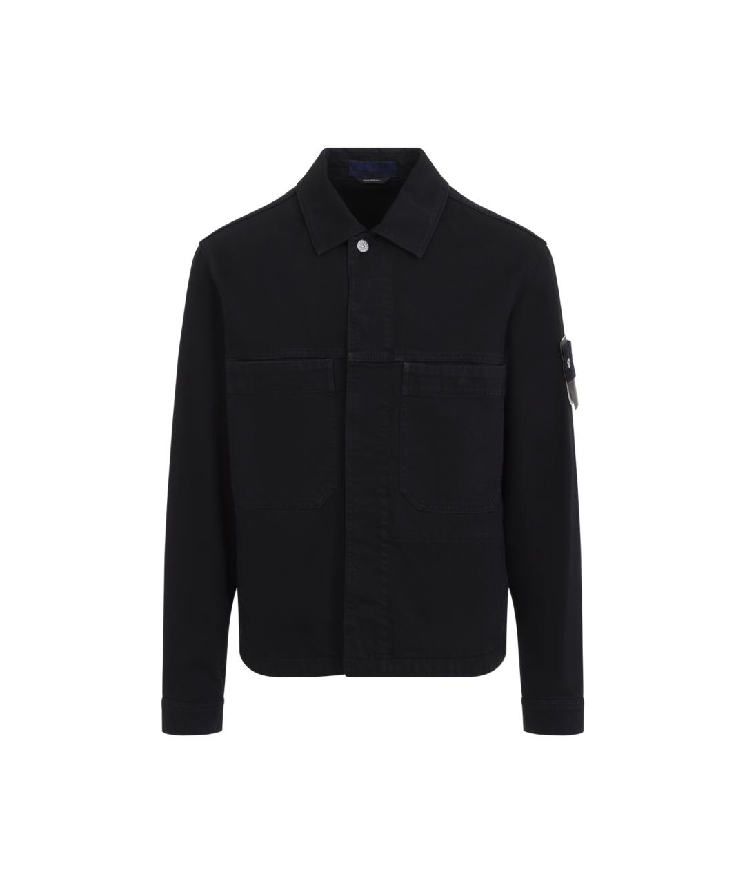 STONE ISLAND Черная хлопковая куртка, фото 1