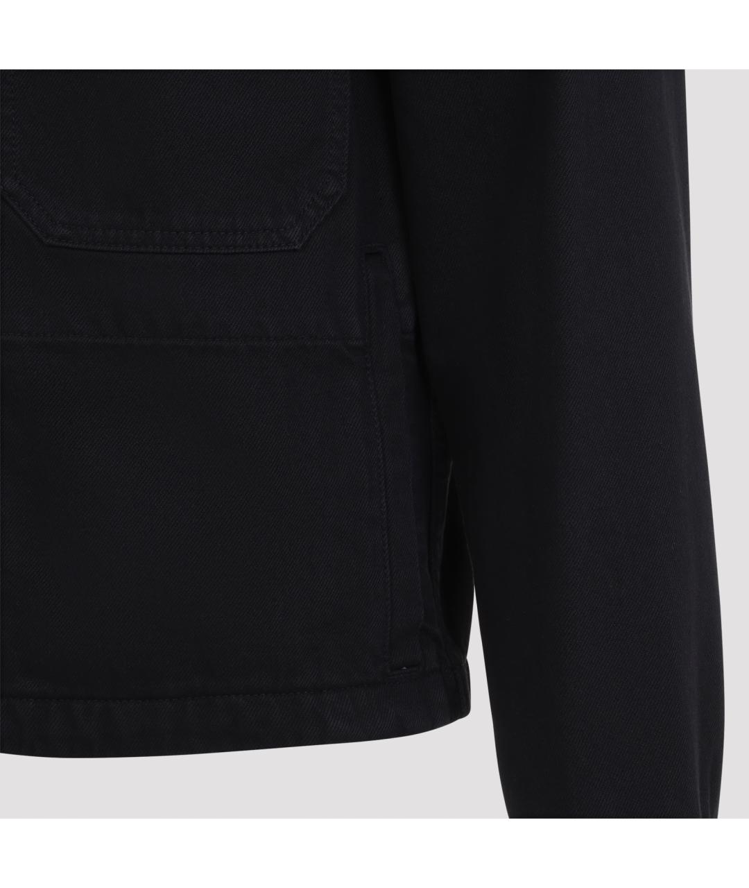 STONE ISLAND Черная хлопковая куртка, фото 3