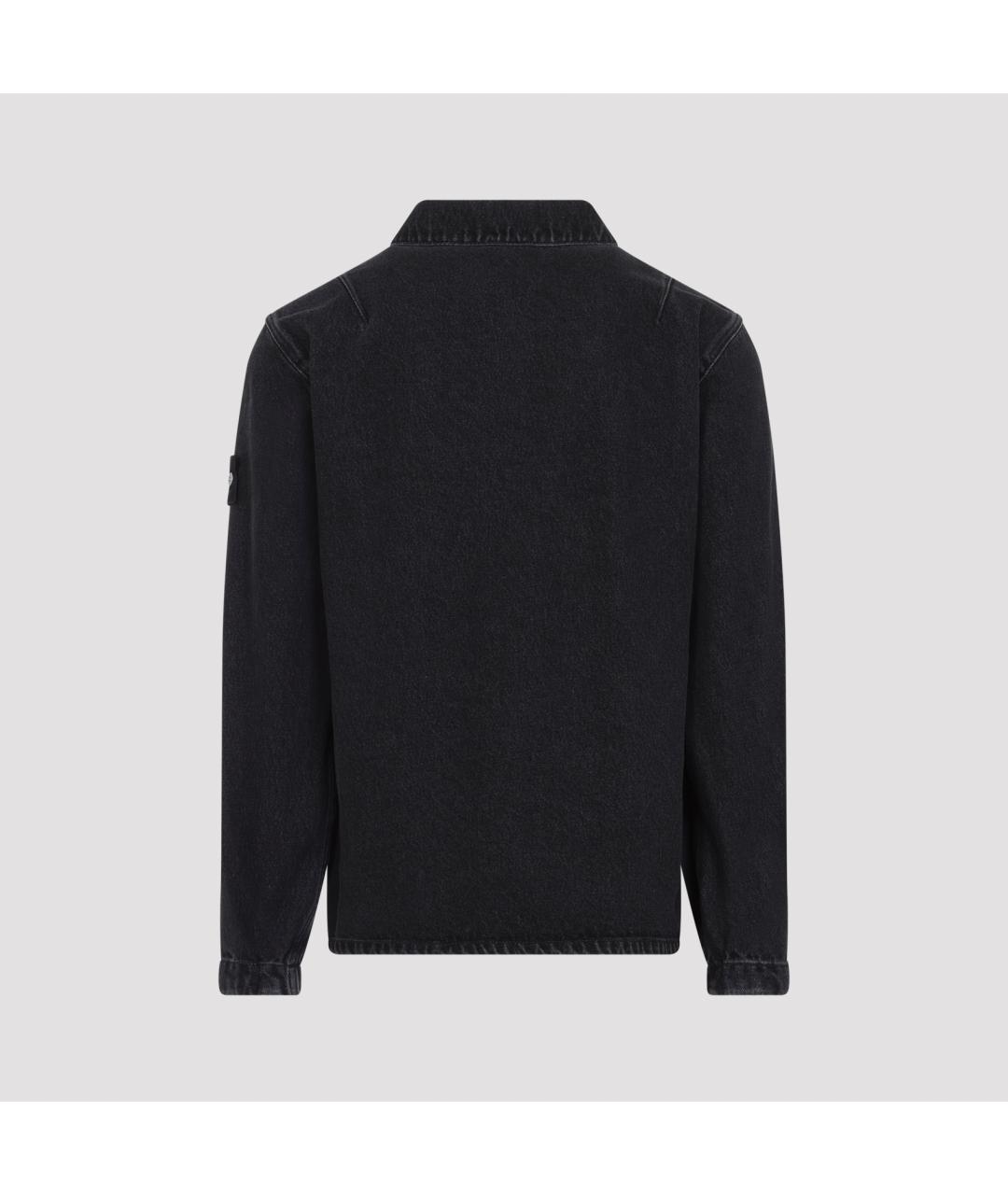 STONE ISLAND Черная хлопковая куртка, фото 2
