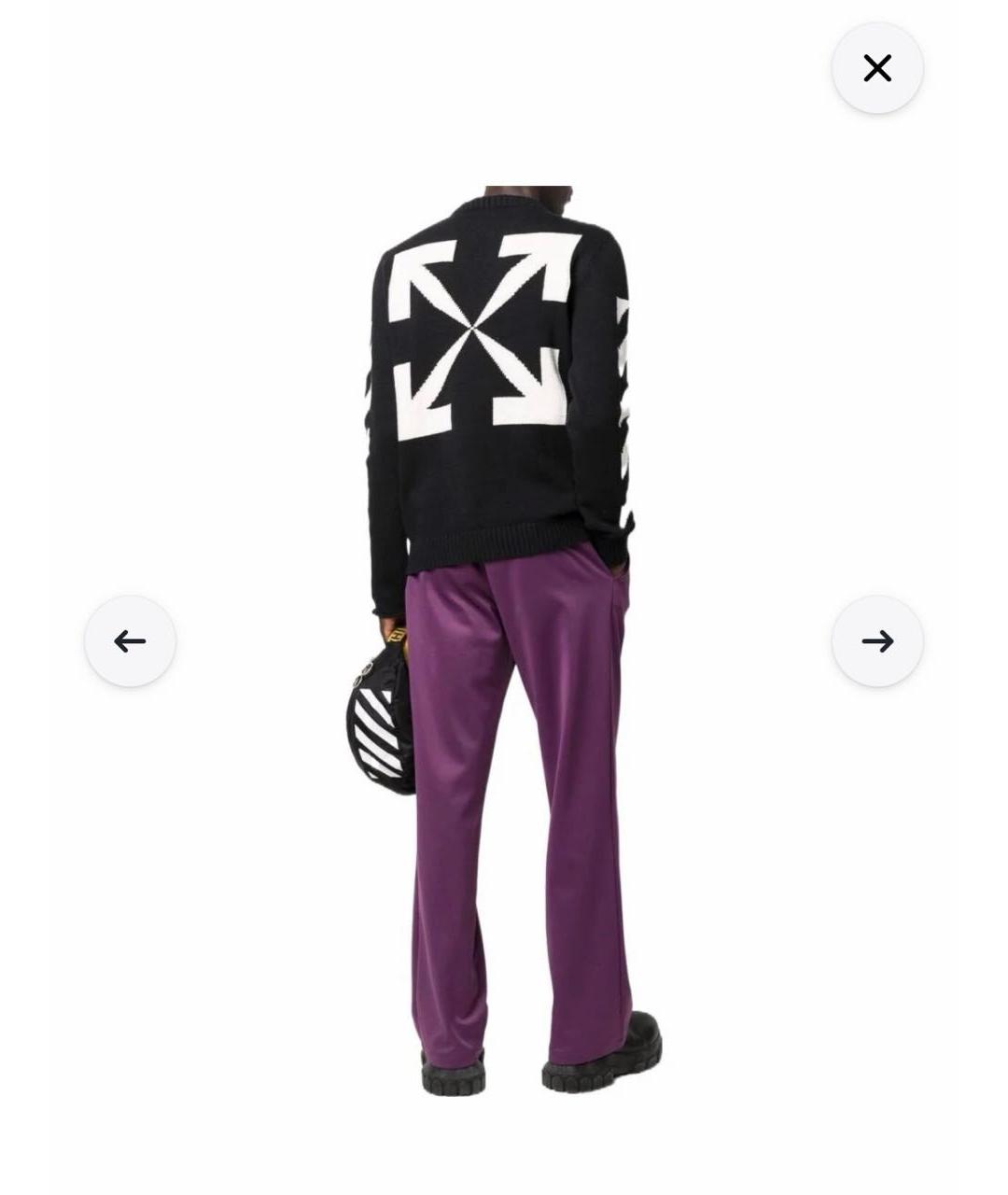 OFF-WHITE Черный хлопковый джемпер / свитер, фото 8