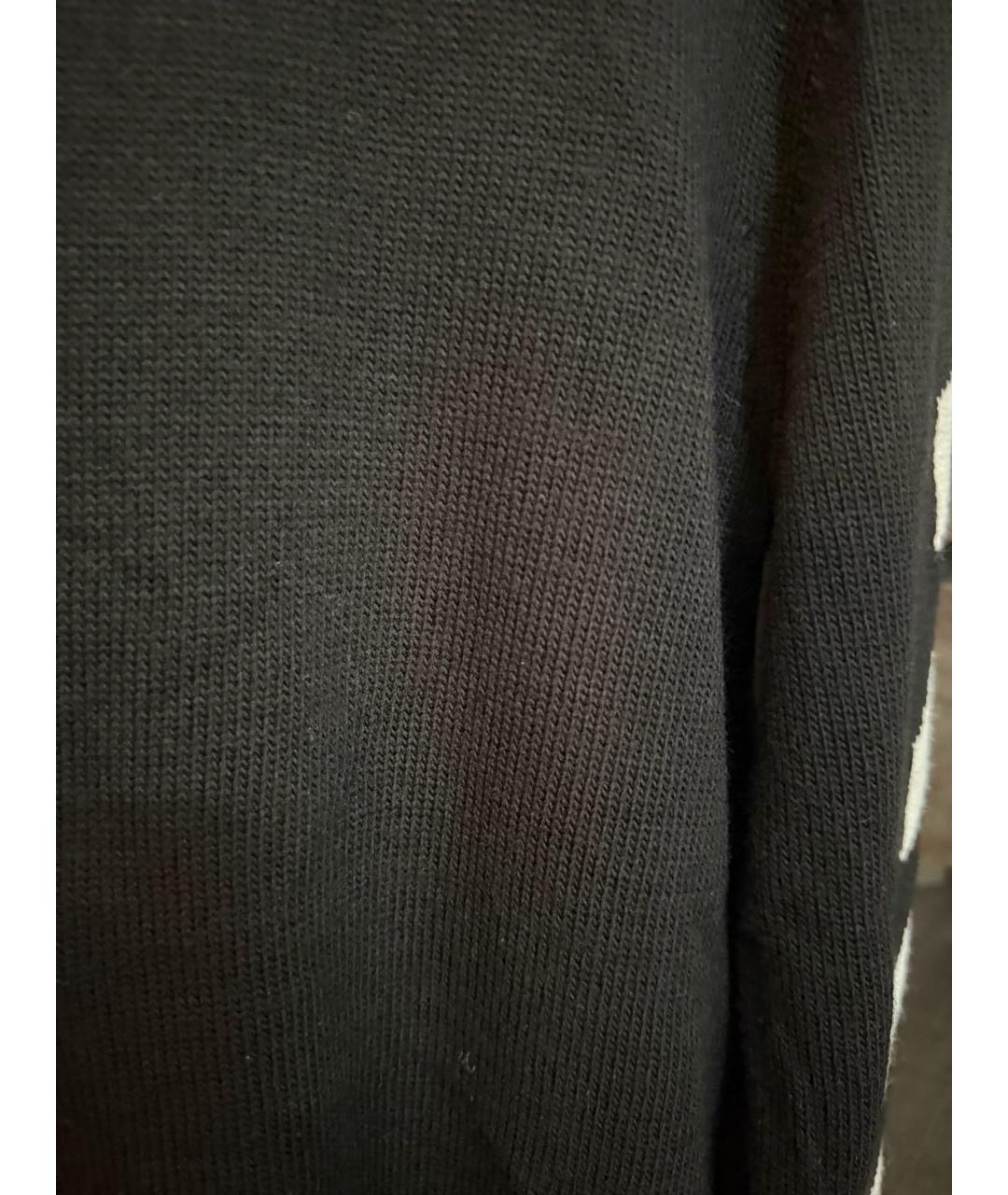 OFF-WHITE Черный хлопковый джемпер / свитер, фото 4