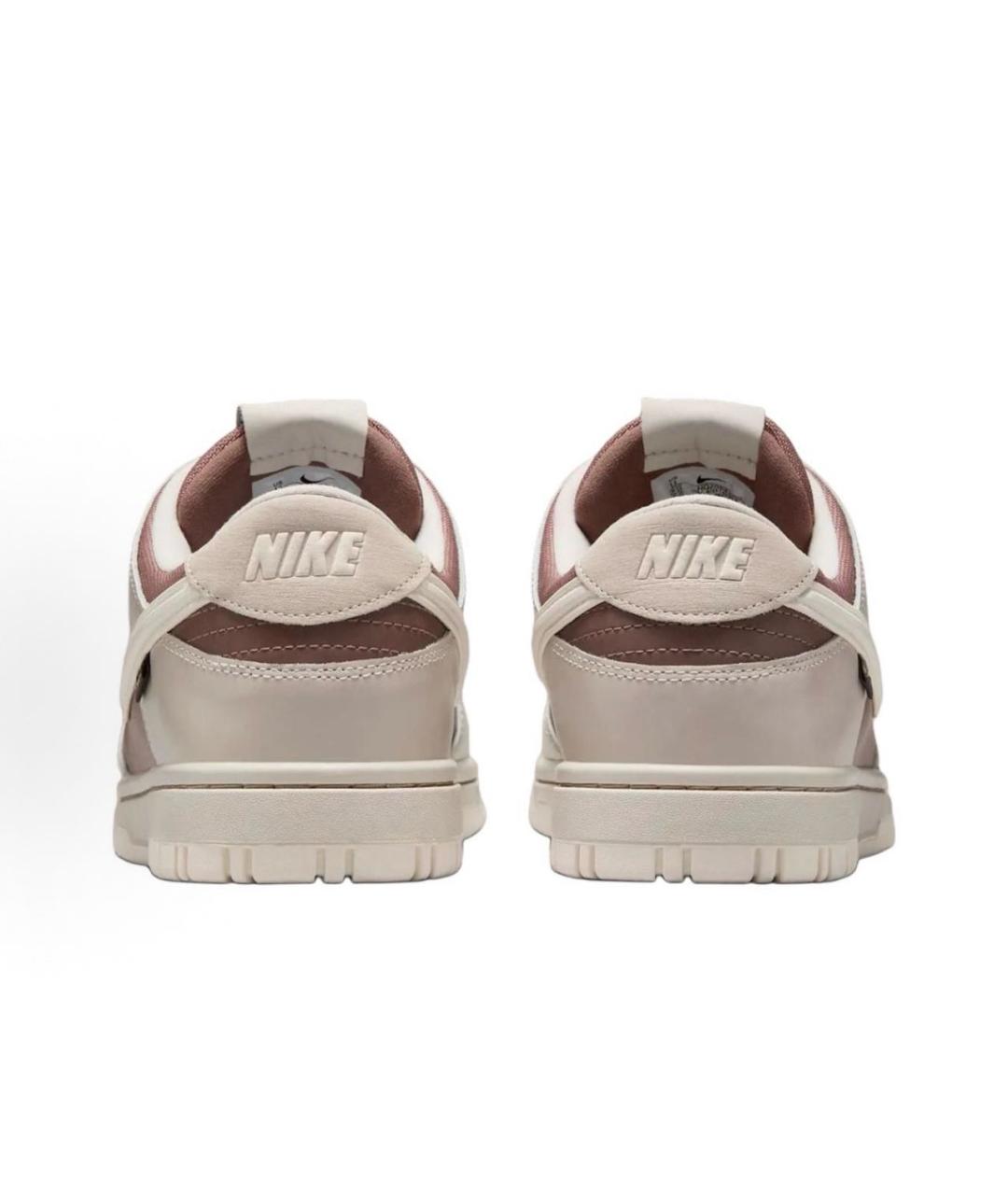 NIKE Бежевые кожаные низкие кроссовки / кеды, фото 4
