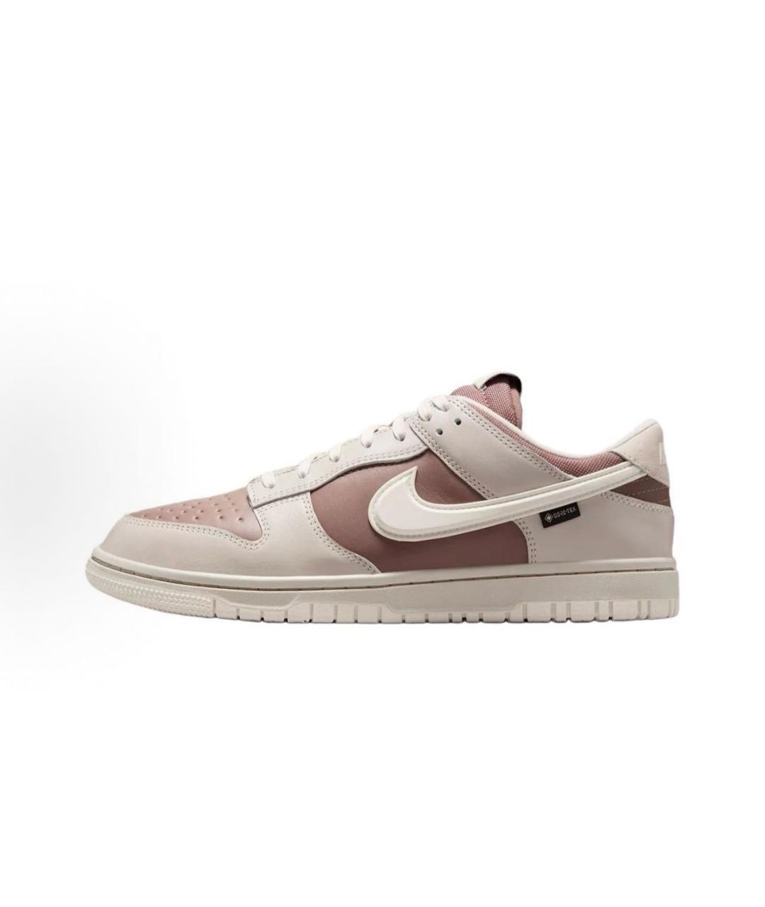 NIKE Бежевые кожаные низкие кроссовки / кеды, фото 9