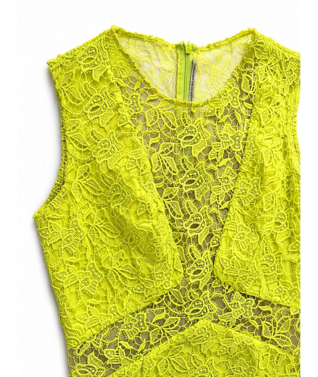 ERMANNO SCERVINO Салатовое хлопковое коктейльное платье, фото 3