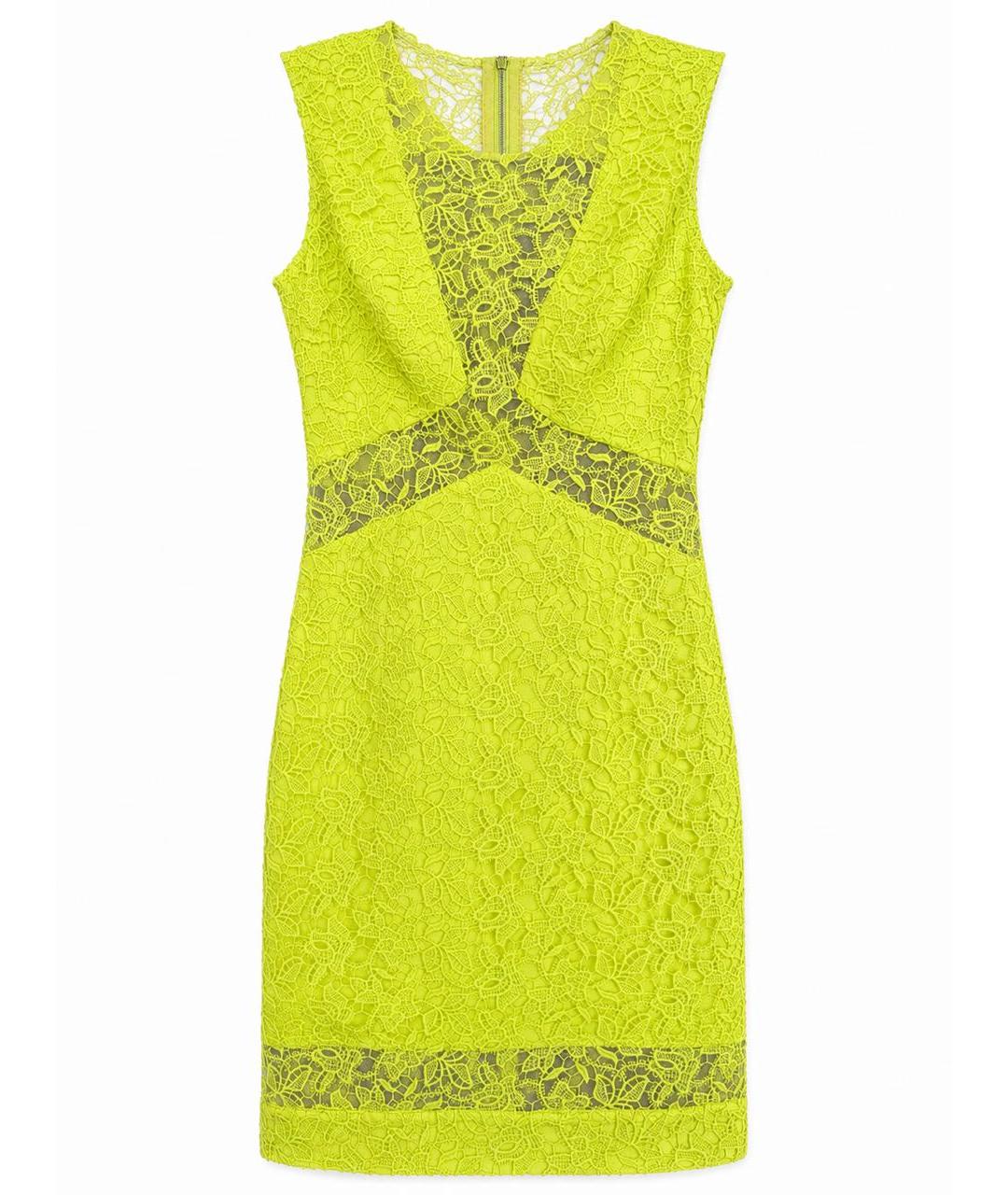 ERMANNO SCERVINO Салатовое хлопковое коктейльное платье, фото 1