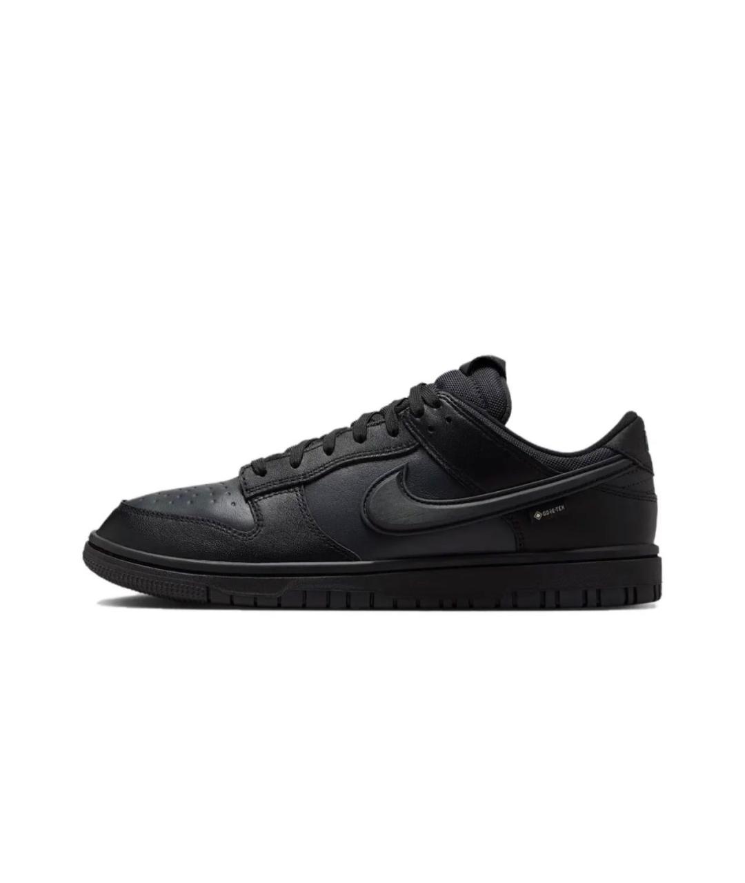 NIKE Черные кожаные низкие кроссовки / кеды, фото 9