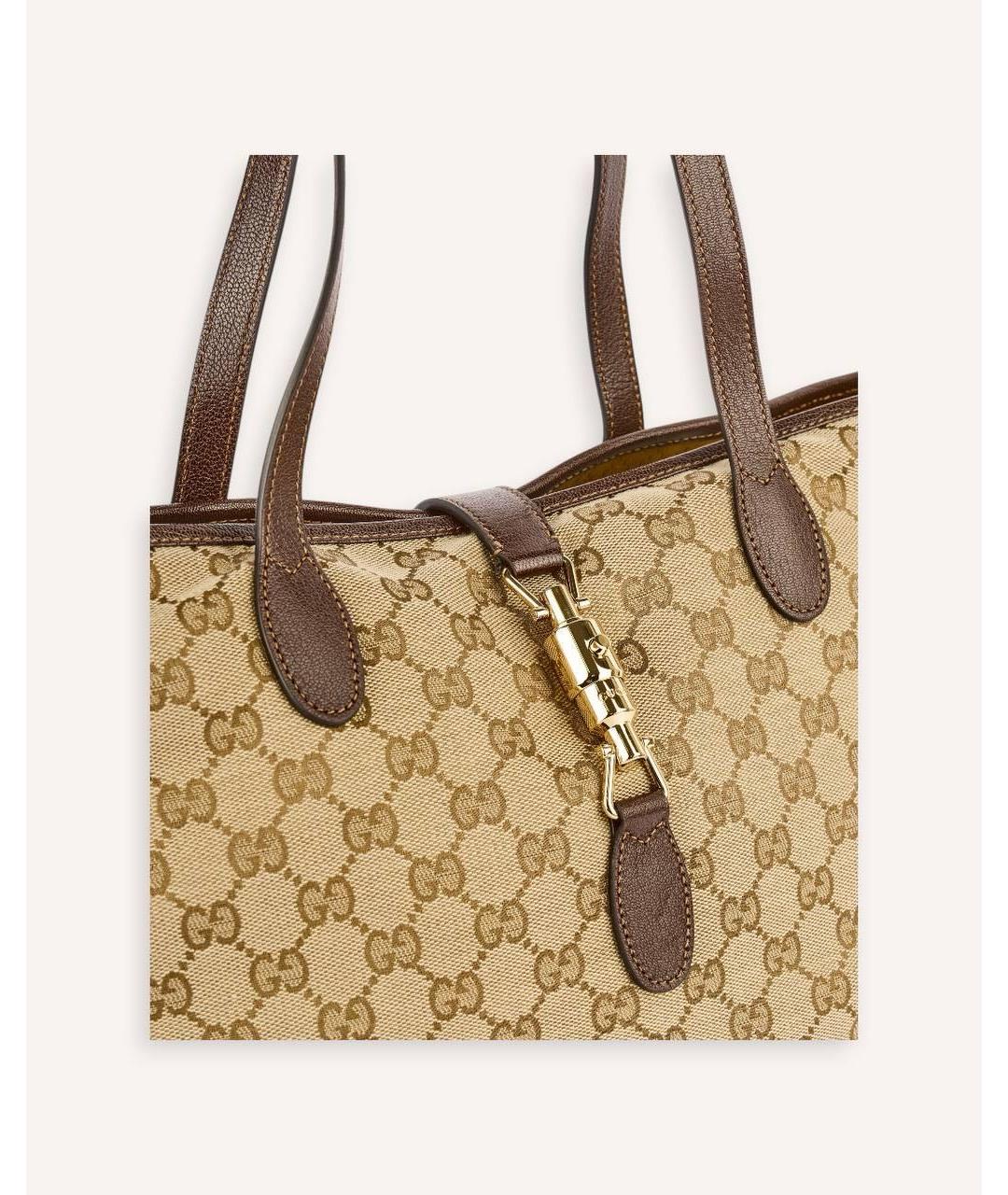 GUCCI Коричневая сумка тоут из канвы, фото 3