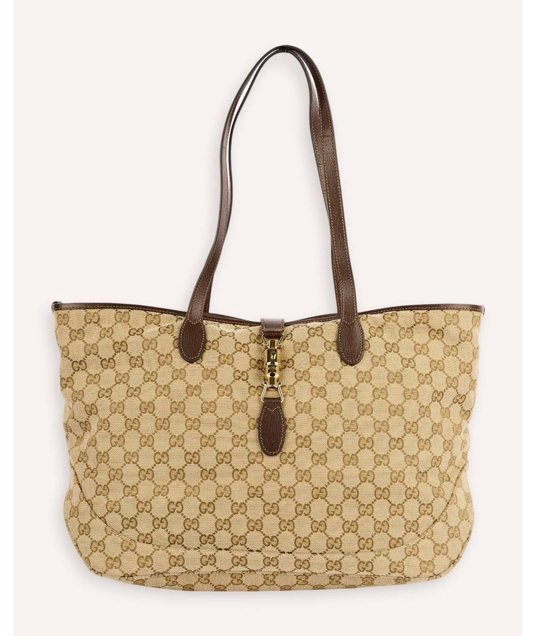 GUCCI Коричневая сумка тоут из канвы, фото 6