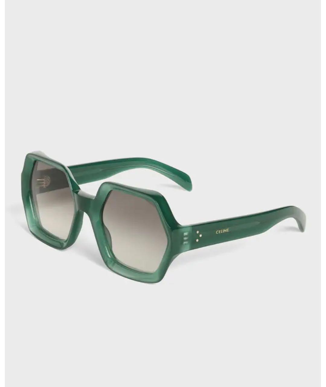 CELINE PRE-OWNED Зеленые солнцезащитные очки, фото 2