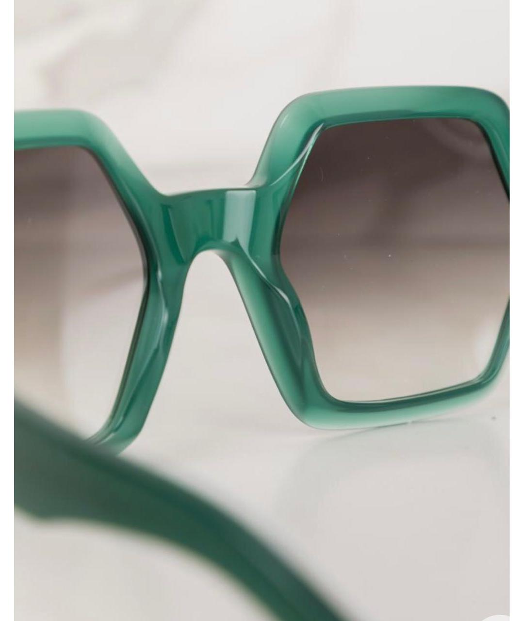 CELINE PRE-OWNED Зеленые солнцезащитные очки, фото 6