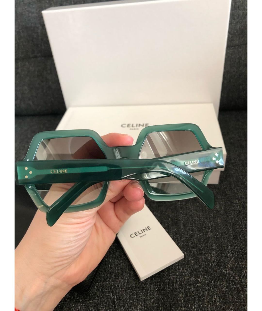 CELINE PRE-OWNED Зеленые солнцезащитные очки, фото 7