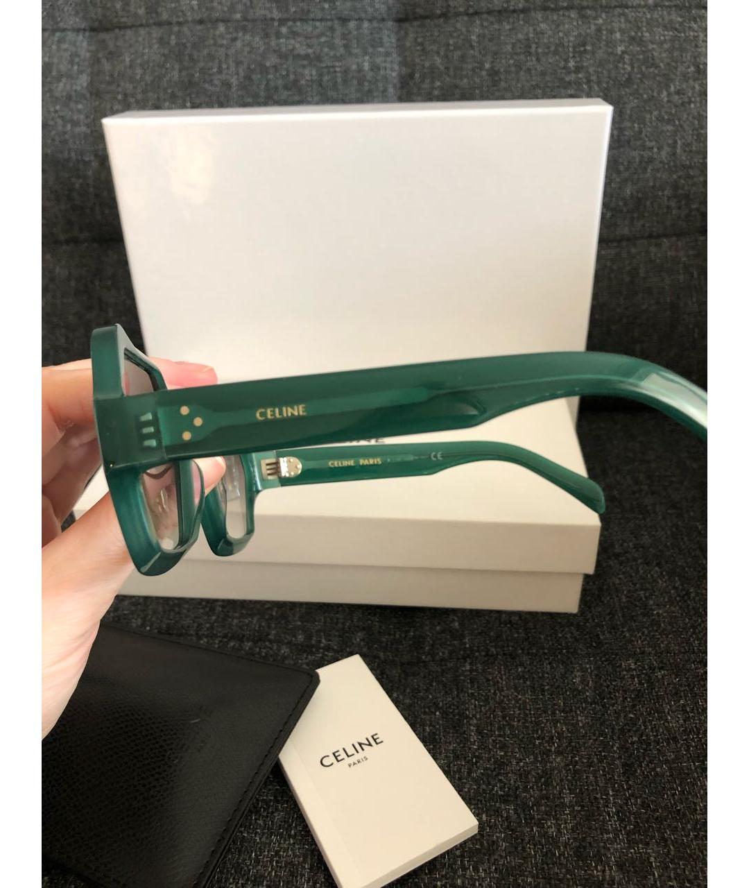 CELINE PRE-OWNED Зеленые солнцезащитные очки, фото 8