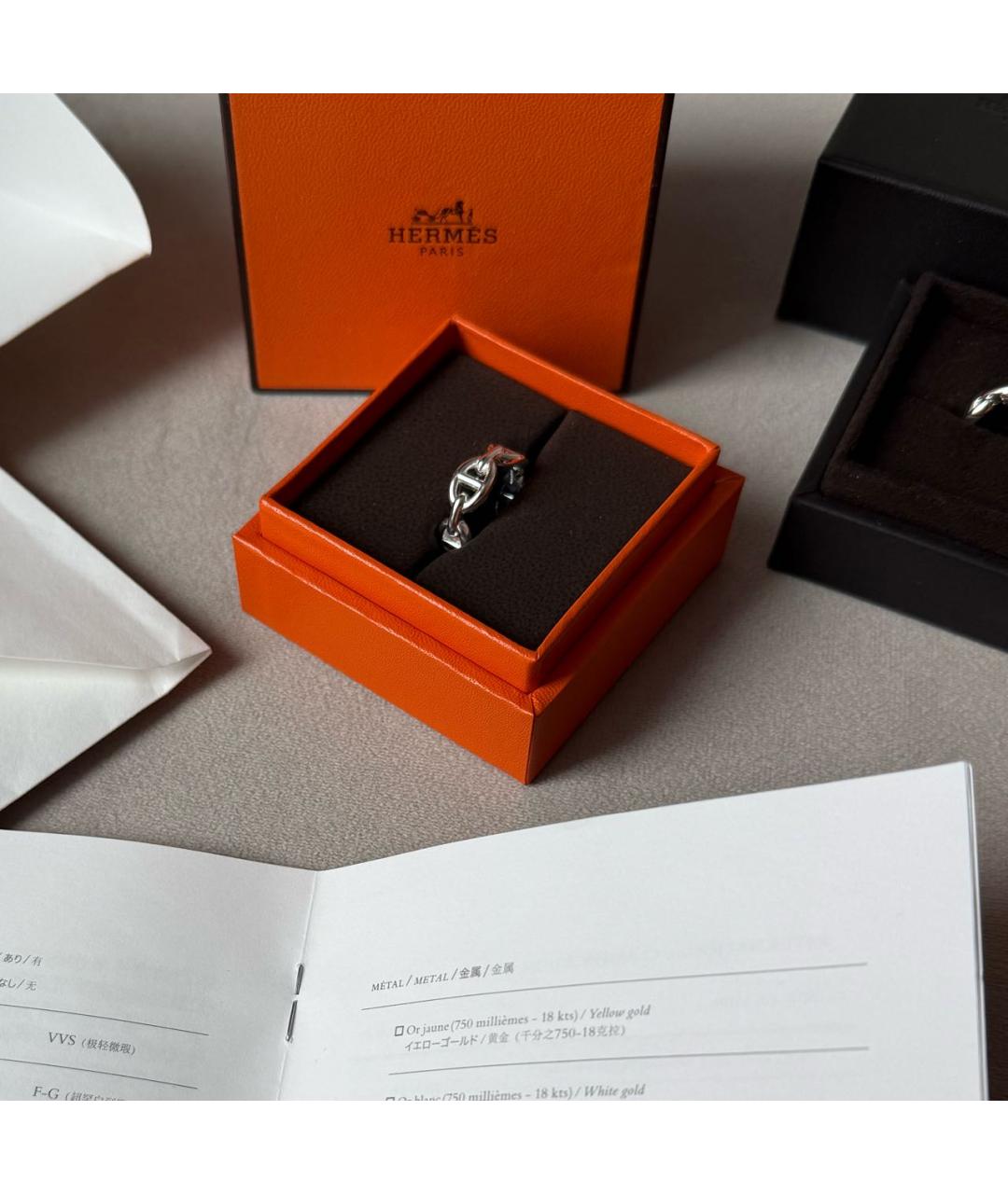 HERMES Серебряное серебряное кольцо, фото 3