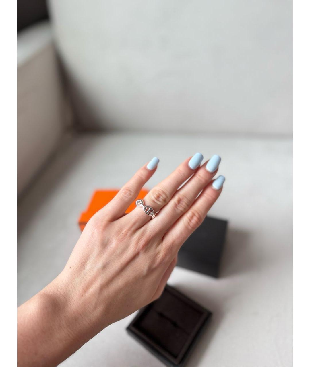 HERMES Серебряное серебряное кольцо, фото 7