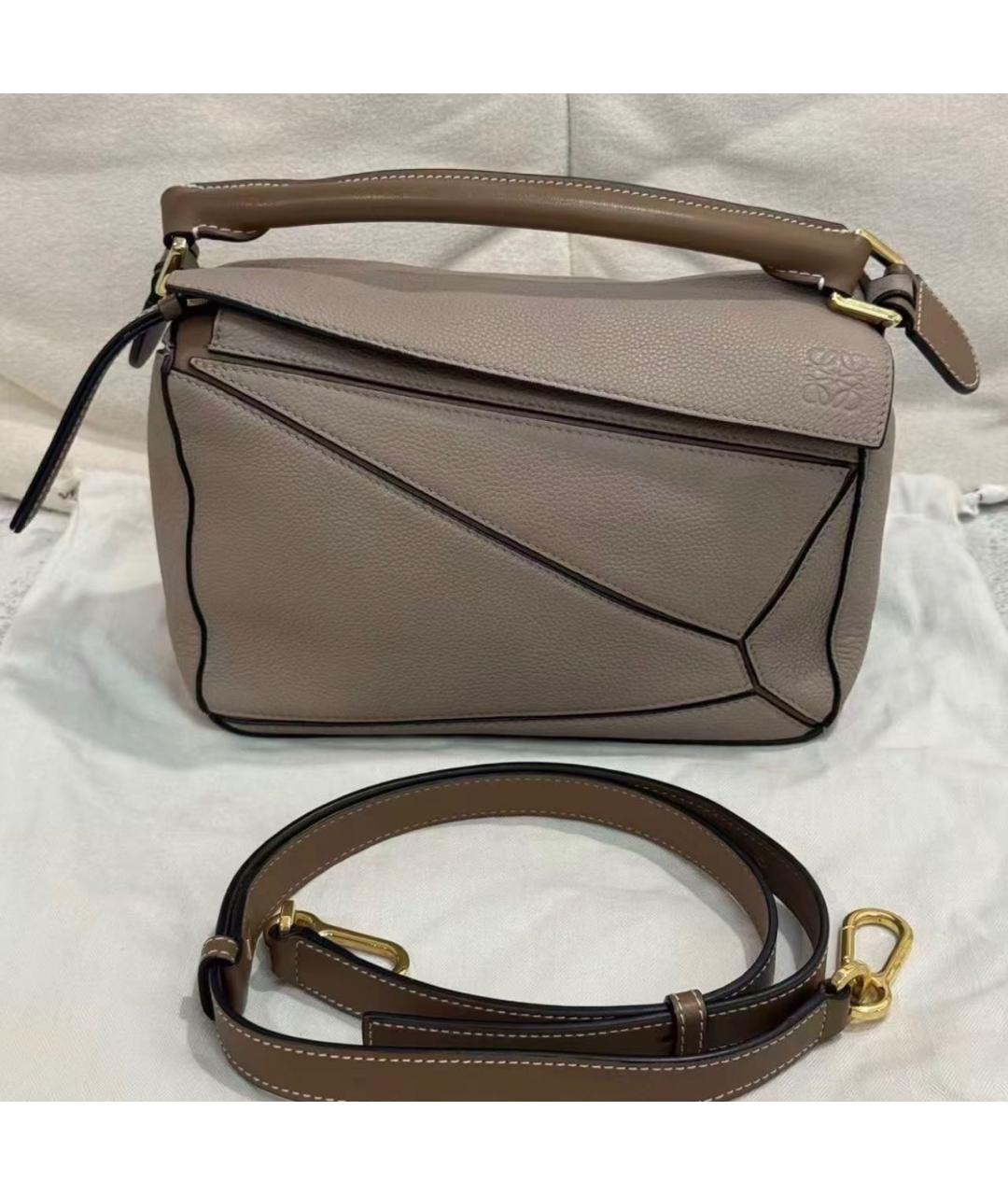 LOEWE Коричневая кожаная сумка через плечо, фото 9