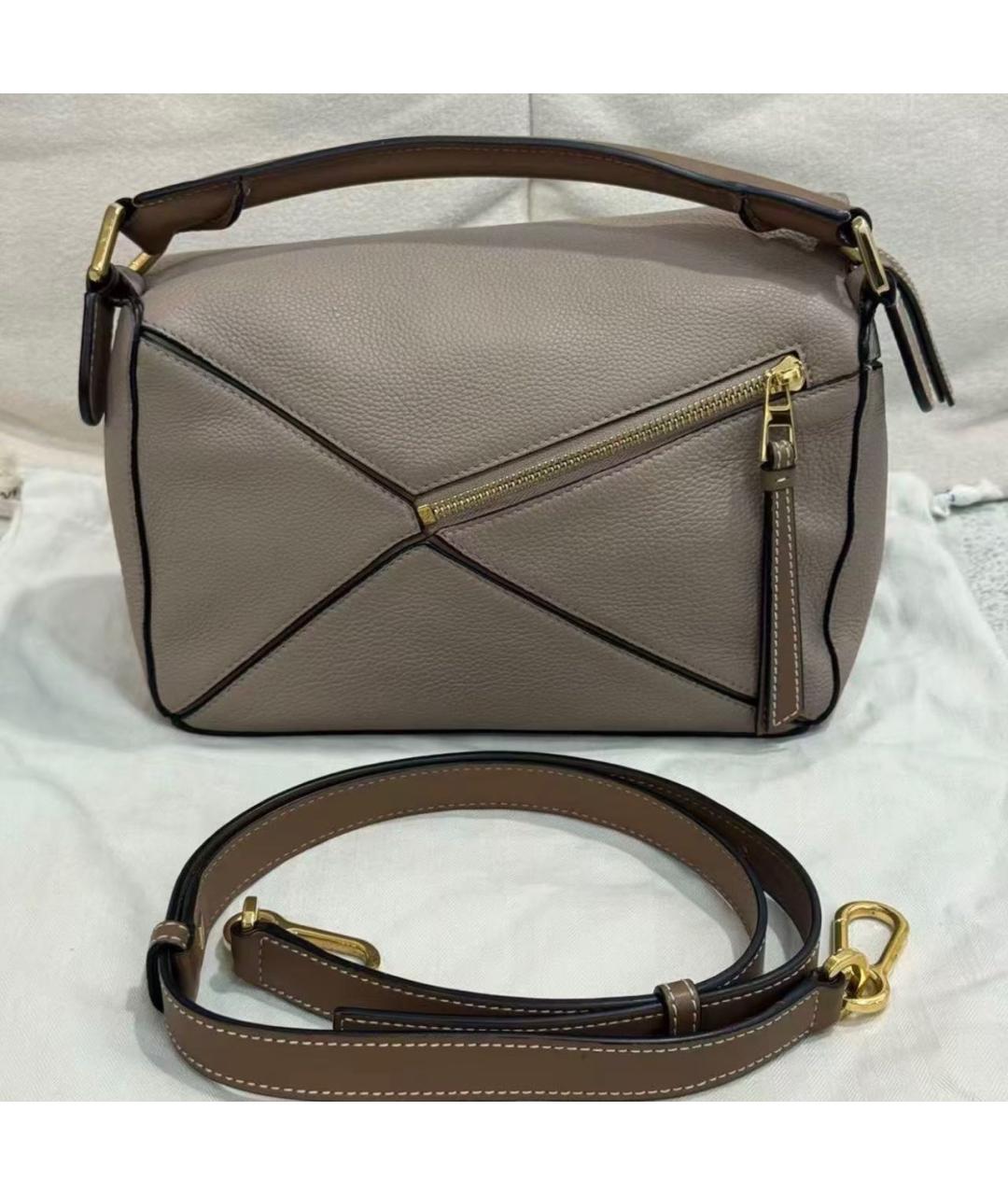 LOEWE Коричневая кожаная сумка через плечо, фото 2