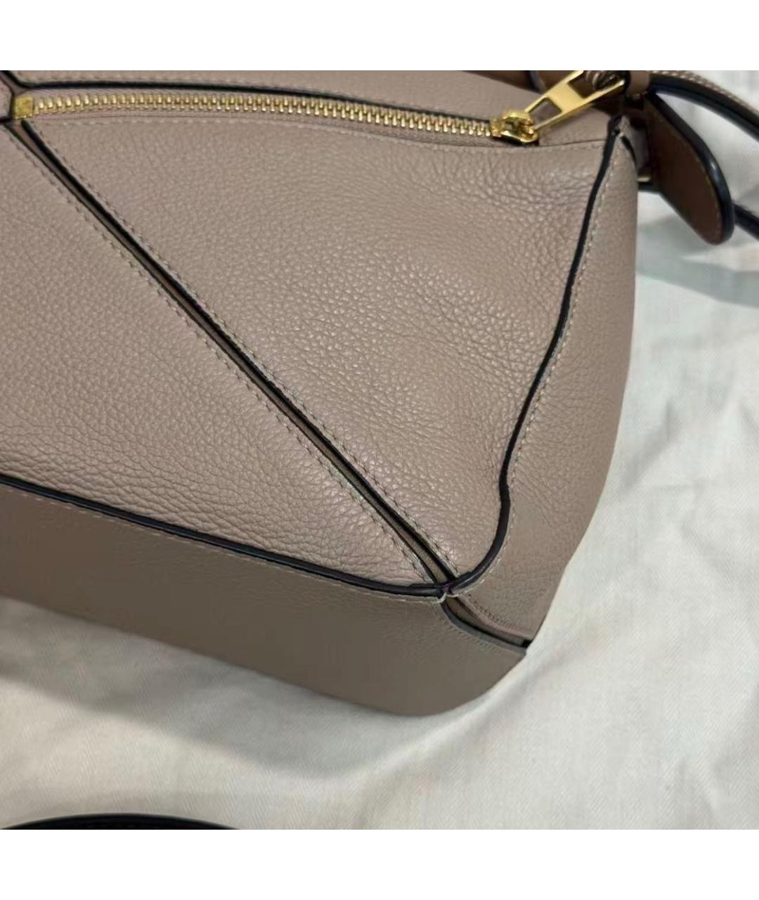 LOEWE Коричневая кожаная сумка через плечо, фото 4