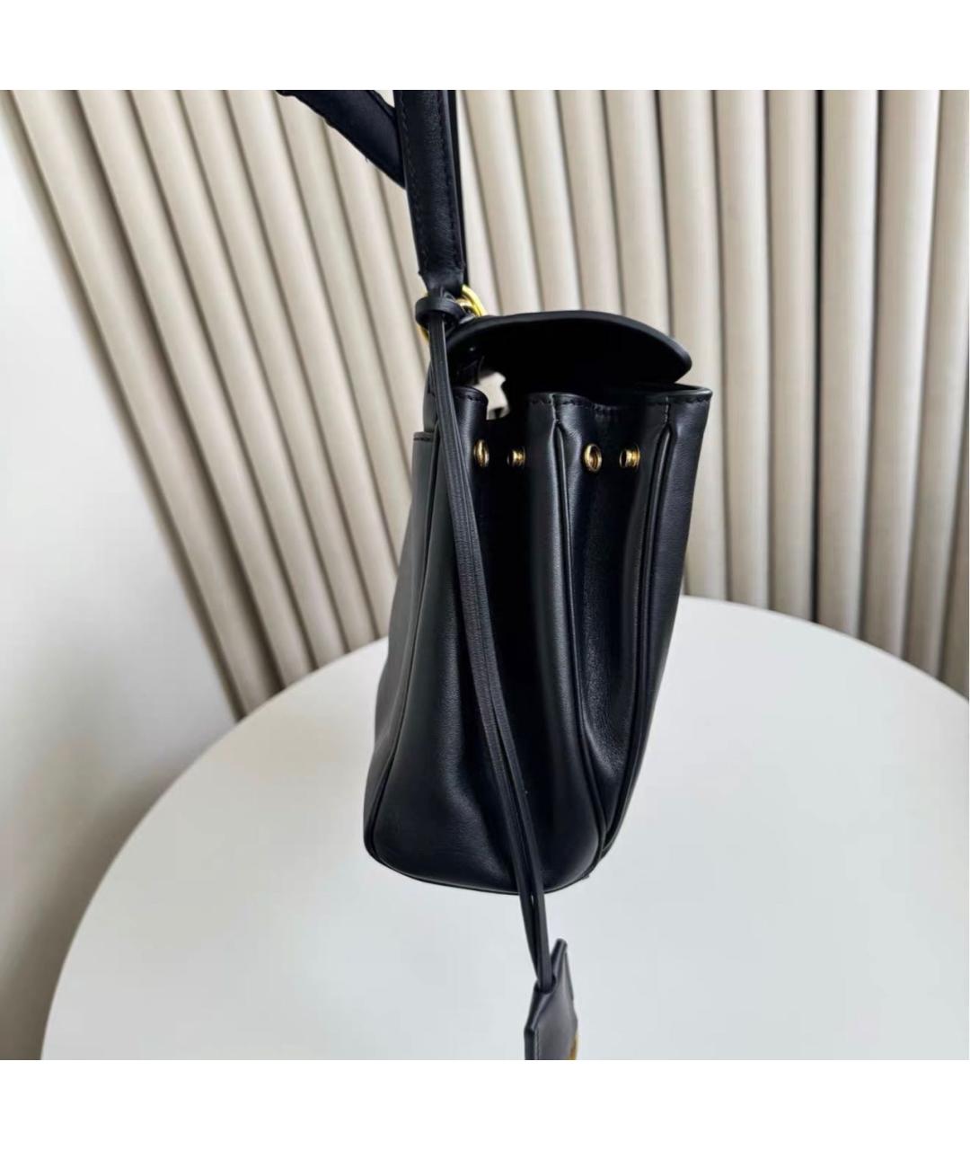 BALENCIAGA Черная кожаная сумка тоут, фото 3