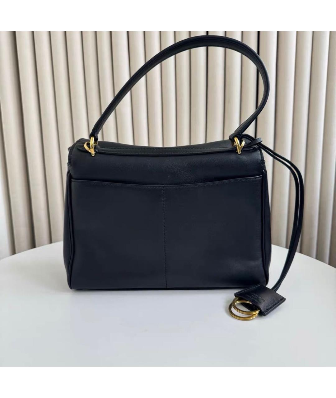BALENCIAGA Черная кожаная сумка тоут, фото 2