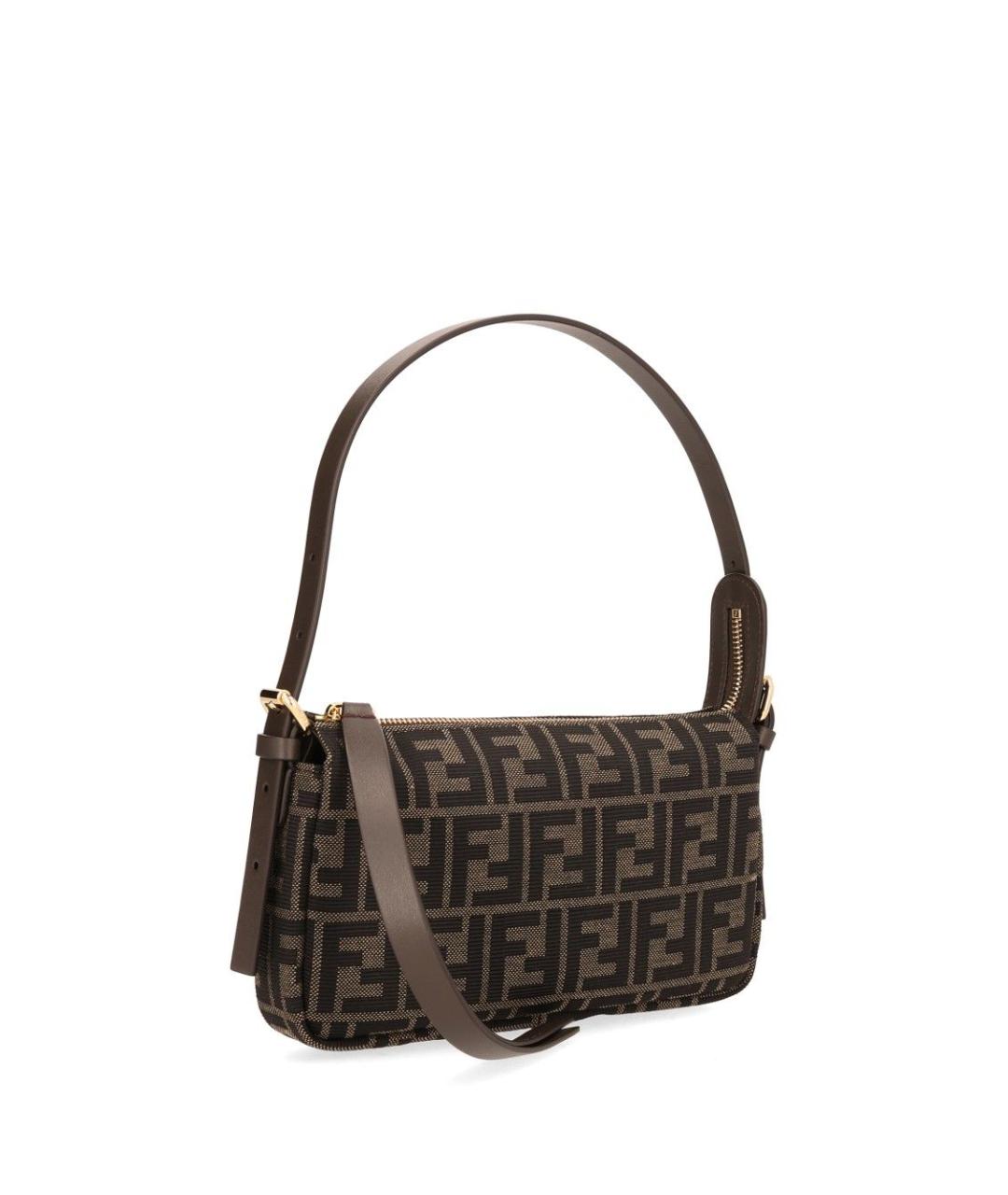 FENDI Коричневая тканевая сумка через плечо, фото 2