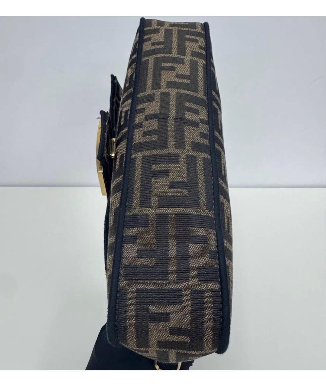 FENDI Коричневая тканевая сумка через плечо, фото 6