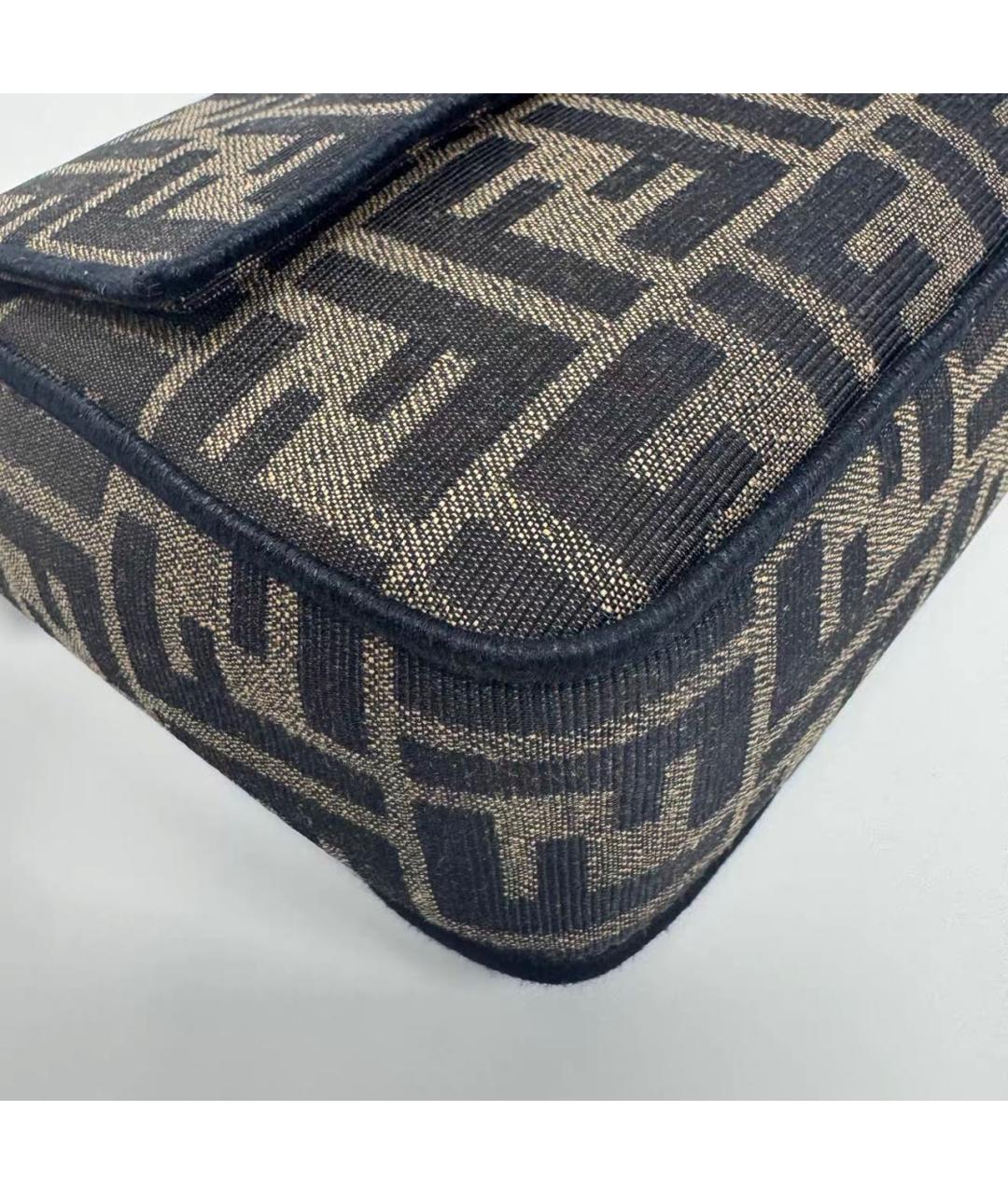FENDI Коричневая тканевая сумка через плечо, фото 3