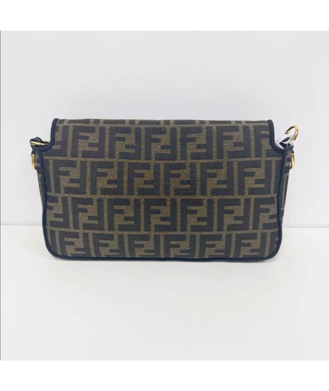FENDI Коричневая тканевая сумка через плечо, фото 2