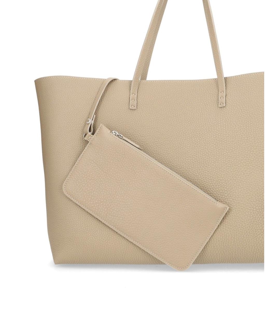 FENDI Бежевая кожаная сумка тоут, фото 5