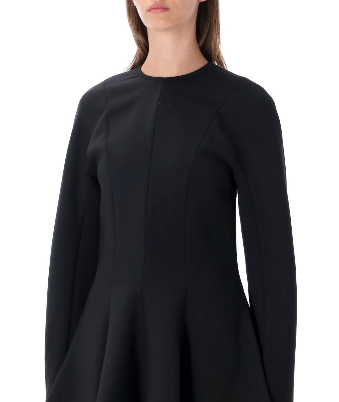 STELLA MCCARTNEY Черное шерстяное повседневное платье, фото 3