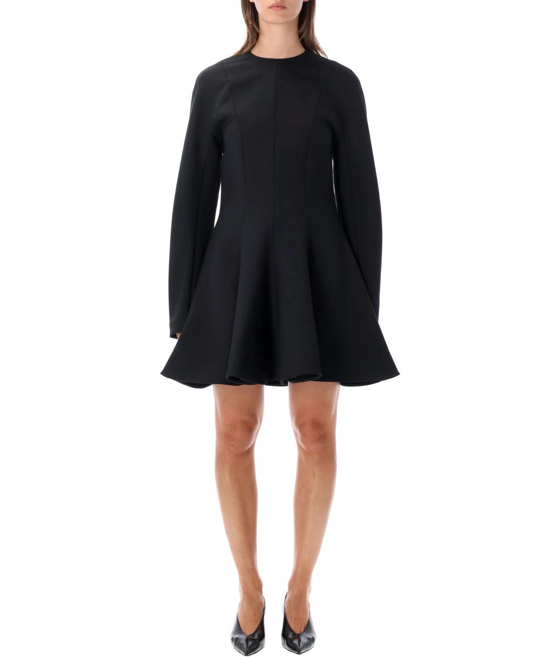 STELLA MCCARTNEY Черное шерстяное повседневное платье, фото 1