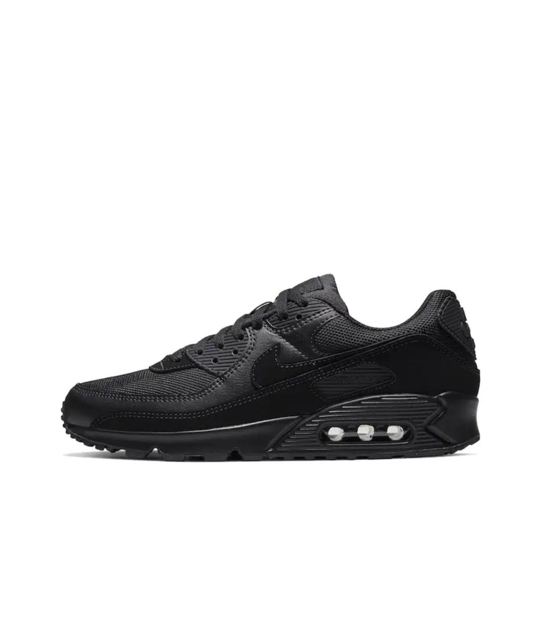 NIKE Черные текстильные низкие кроссовки / кеды, фото 9