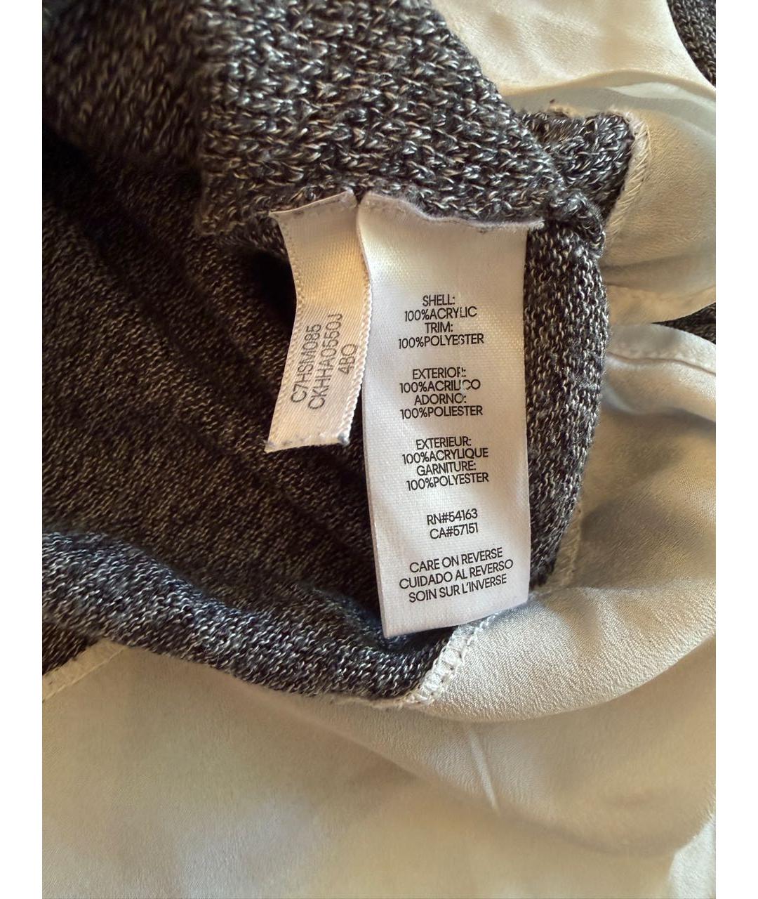 CALVIN KLEIN Антрацитовая полиэстеровая блузы, фото 4