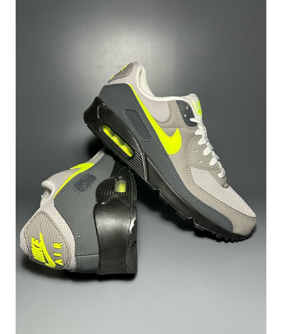 NIKE Антрацитовые нубуковые низкие кроссовки / кеды, фото 5