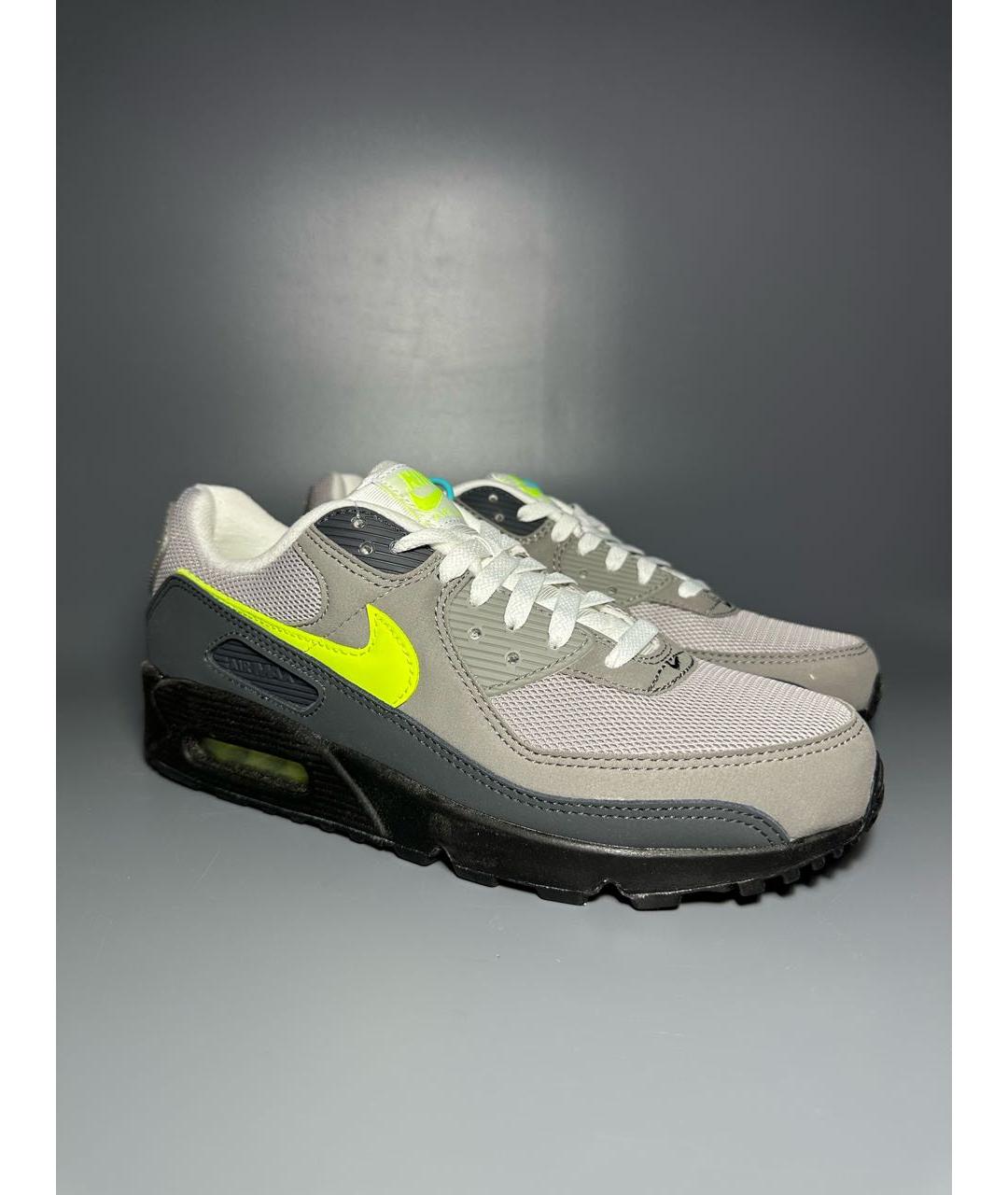 NIKE Антрацитовые нубуковые низкие кроссовки / кеды, фото 7